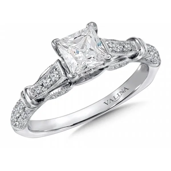 Mounting with side stones (0.23 ct. tw.) Acori Diamonds & Design Friendswood, TX