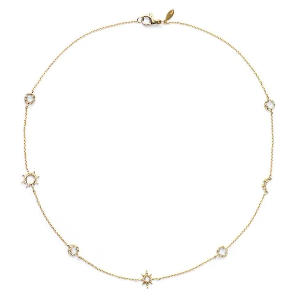 Gold Aztec Micro Celestial Necklace