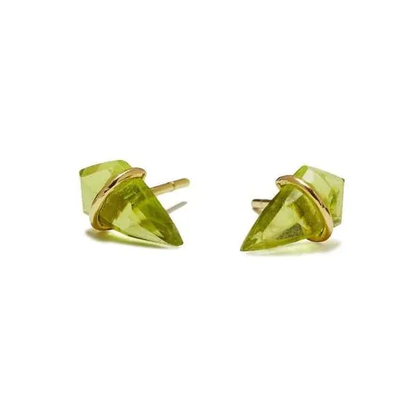 Small Peridot Kite Studs