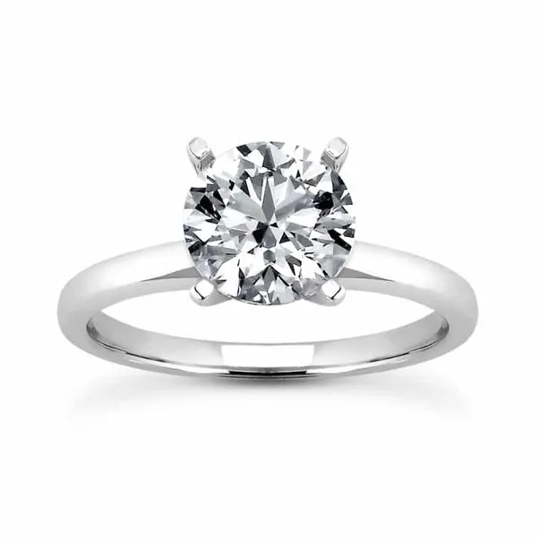 Simplest White Gold Diamond Solitaire