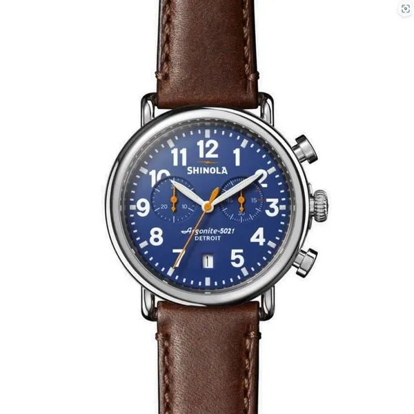 The Shinola Runwell Chrono 41mm, Blue Dial