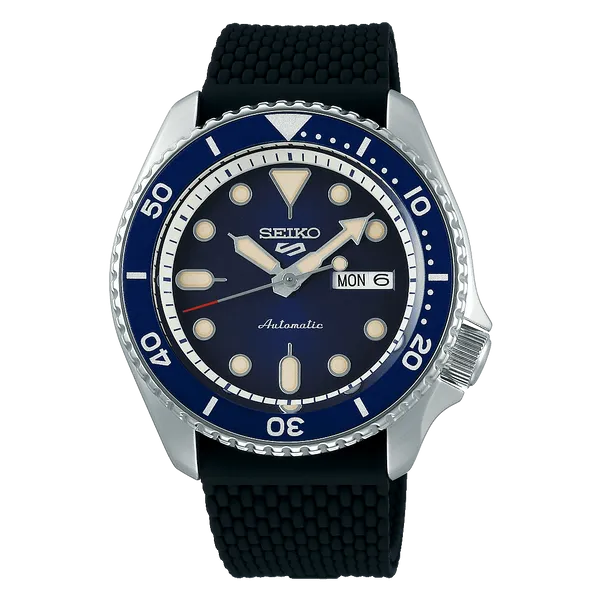 Seiko 5 Sport Blue Dial White Inner Bezel