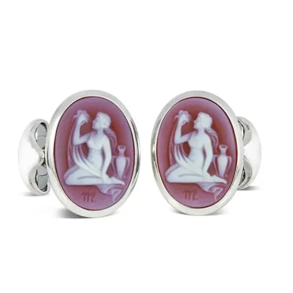 Silver Zodiac Cufflinks - Virgo