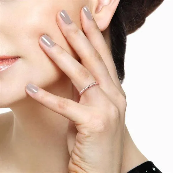 1/10 Ctw Round Cut Diamond Ring in 14K Rose Gold Image 4 Becker's Jewelers Burlington, IA