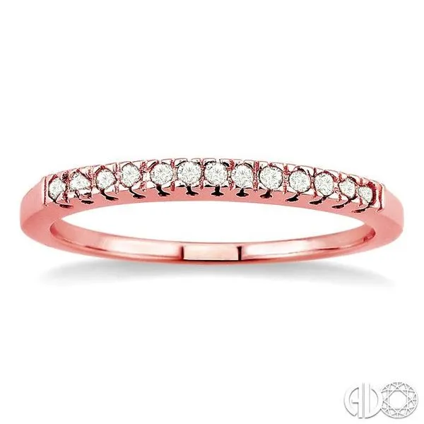 1/10 Ctw Round Cut Diamond Ring in 14K Rose Gold Image 2 Becker's Jewelers Burlington, IA