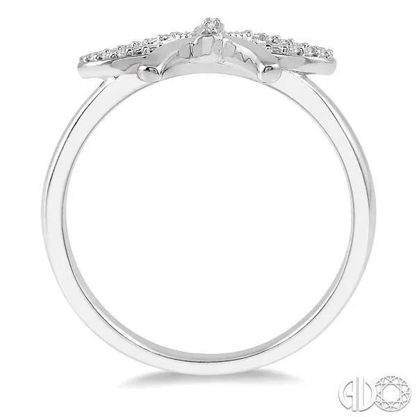 1/20 ct Bow Tie Round Cut Diamond Ring in 10K White Gold Image 3 Becker's Jewelers Burlington, IA