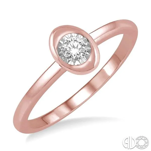 1/50 Ctw Oval Shape Round Cut Diamond Promise Ring in 10K Rose Gold Becker's Jewelers Burlington, IA