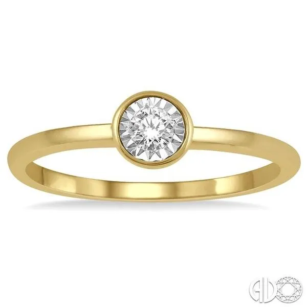 1/50 Ctw Round Cut Diamond Promise Ring in 10K Yellow Gold Image 2 Becker's Jewelers Burlington, IA