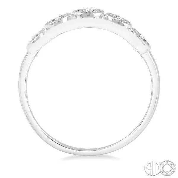 1/20 Ctw Penta Round Cut Diamond Promise Ring in 10K White Gold Image 3 Becker's Jewelers Burlington, IA