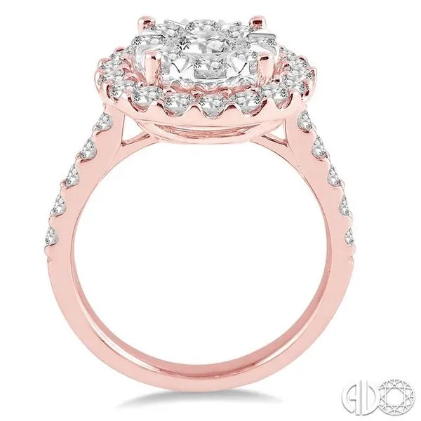 2 Ctw Round Shape Diamond Lovebright Ring in 14K Rose Gold Image 3 Becker's Jewelers Burlington, IA