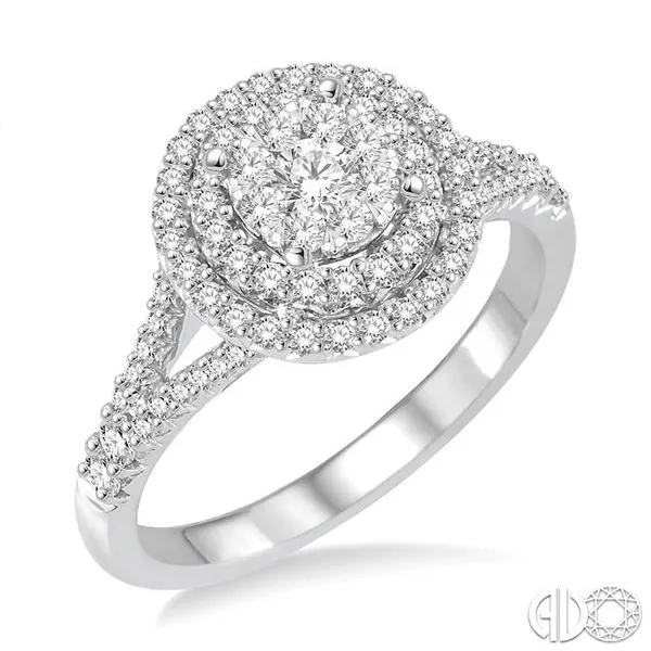 7/8 Ctw Diamond Lovebright Ring in 14K White Gold Becker's Jewelers Burlington, IA