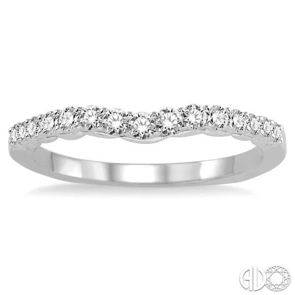 1/3 Ctw Round Cut Diamond Wedding Band in 14K White Gold Image 2 Becker's Jewelers Burlington, IA