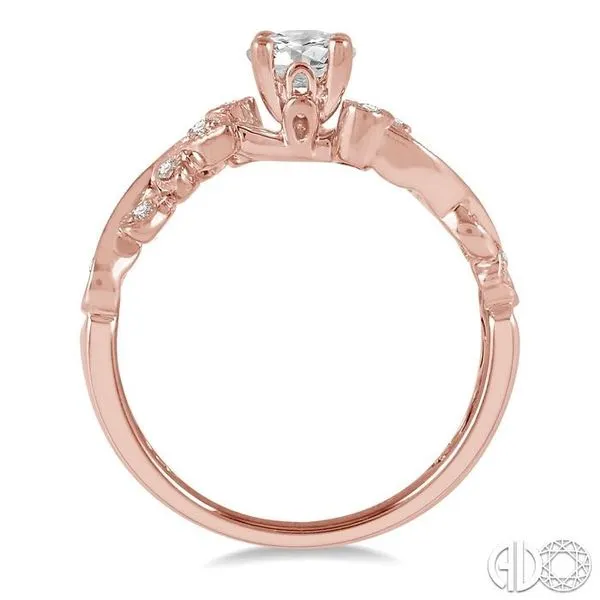 1/2 Ctw Diamond Engagement Ring with 1/3 Ct Round Cut Center Stone in 14K Rose Gold Image 3 Becker's Jewelers Burlington, IA