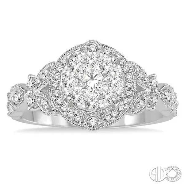 5/8 Ctw Diamond Lovebright Engagement Ring in 14K White Gold Image 2 Becker's Jewelers Burlington, IA
