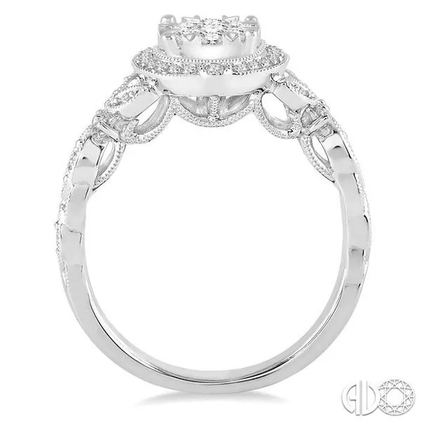 5/8 Ctw Diamond Lovebright Engagement Ring in 14K White Gold Image 3 Becker's Jewelers Burlington, IA