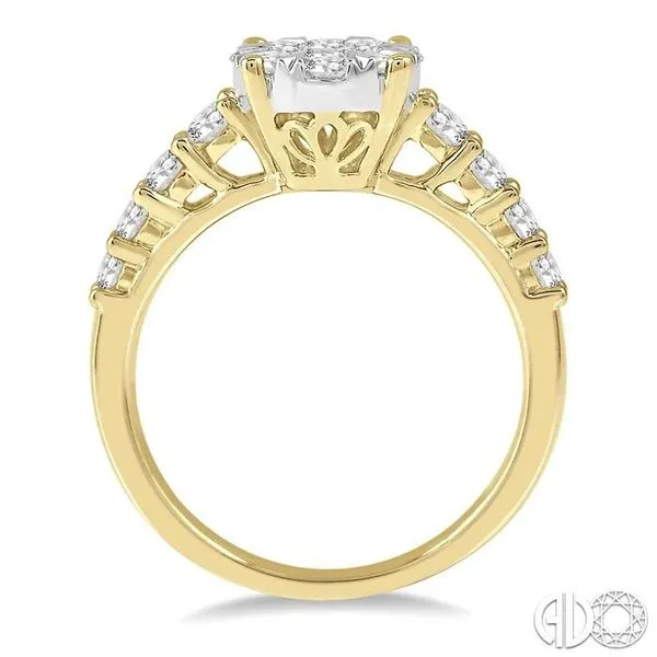 1 1/10 Ctw Round Diamond Lovebright Ring in 14K Yellow and White Gold Image 3 Becker's Jewelers Burlington, IA