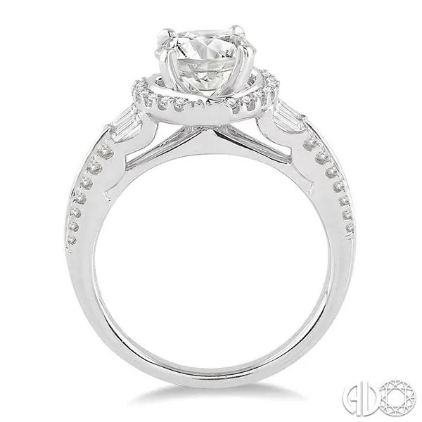5/8 Ctw Diamond Semi-Mount Engagement Ring in 14K White Gold Image 3 Becker's Jewelers Burlington, IA