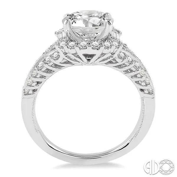 1/2 Ctw Diamond Semi-Mount Engagement Ring in 14K White Gold Image 3 Becker's Jewelers Burlington, IA