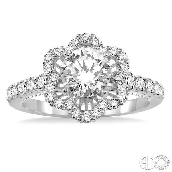 5/8 Ctw Diamond Semi-Mount Engagement Ring in 14K White Gold Image 2 Becker's Jewelers Burlington, IA