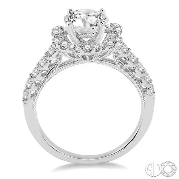 5/8 Ctw Diamond Semi-Mount Engagement Ring in 14K White Gold Image 3 Becker's Jewelers Burlington, IA