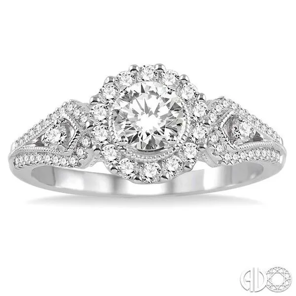 1/3 Ctw Diamond Semi-Mount Engagement Ring in 14K White Gold Image 2 Becker's Jewelers Burlington, IA
