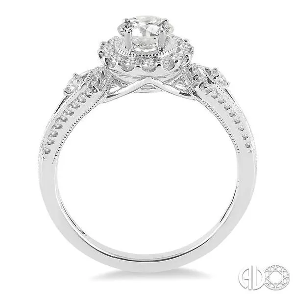 1/3 Ctw Diamond Semi-Mount Engagement Ring in 14K White Gold Image 3 Becker's Jewelers Burlington, IA