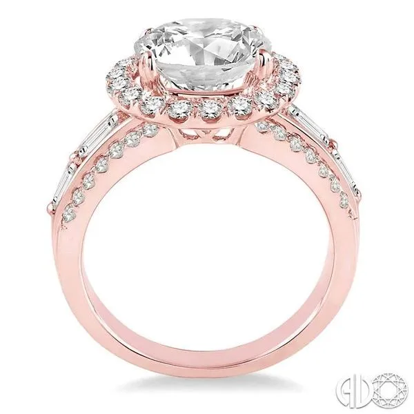 1 Ctw Diamond Semi-Mount Engagement Ring in 14K Rose Gold Image 3 Becker's Jewelers Burlington, IA