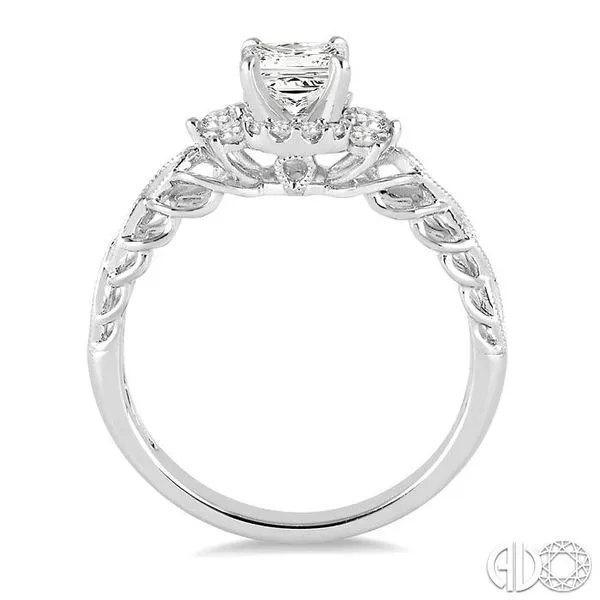 1/5 Ctw Diamond Semi-mount Engagement Ring in 14K White Gold Image 3 Becker's Jewelers Burlington, IA