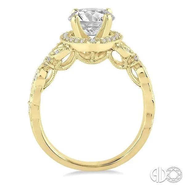 5/8 Ctw Diamond Engagement Ring with 1/2 Ct Round Cut Center Stone in 14K Yellow Gold Image 3 Becker's Jewelers Burlington, IA