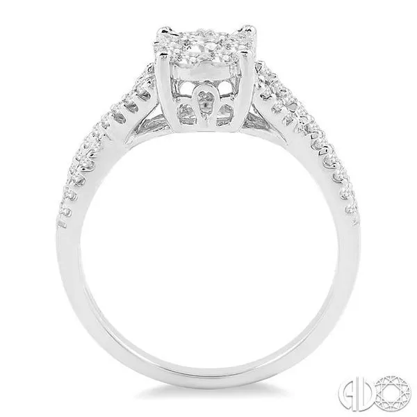 5/8 Ctw Lovebright Round Cut Diamond Engagement Ring in 14K White Gold Image 3 Becker's Jewelers Burlington, IA
