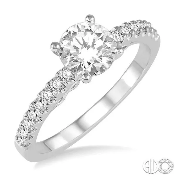 1/4 Ctw Round Shape Semi-Mount Diamond Engagement Ring in 14K White Gold Becker's Jewelers Burlington, IA
