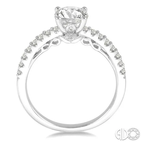 1/4 Ctw Round Shape Semi-Mount Diamond Engagement Ring in 14K White Gold Image 3 Becker's Jewelers Burlington, IA