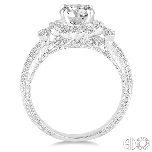 1/3 Ctw Round Cut Diamond Semi-Mount Engagement Ring in 14K White Gold Image 3 Becker's Jewelers Burlington, IA