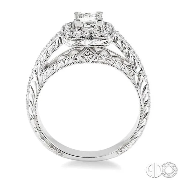 1/3 Ctw Round Cut Diamond Semi-Mount Engagement Ring in 14K White Gold Image 3 Becker's Jewelers Burlington, IA
