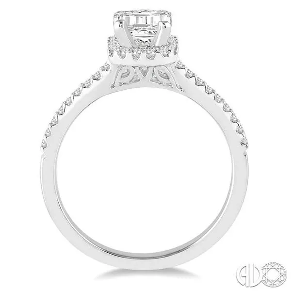 1/4 Ctw Round Cut Diamond Semi-Mount Engagement Ring in 14K White Gold Image 3 Becker's Jewelers Burlington, IA