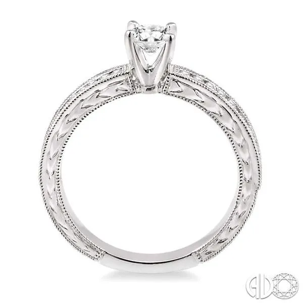 1/5 Ctw Round Cut Diamond Semi-Mount Engagement Ring in 14K White Gold Image 3 Becker's Jewelers Burlington, IA