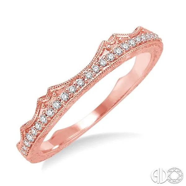 1/10 Ctw Round Cut Diamond Wedding Band in 14K Rose Gold Becker's Jewelers Burlington, IA