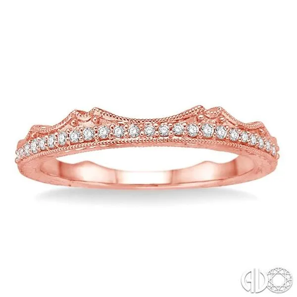 1/10 Ctw Round Cut Diamond Wedding Band in 14K Rose Gold Image 2 Becker's Jewelers Burlington, IA