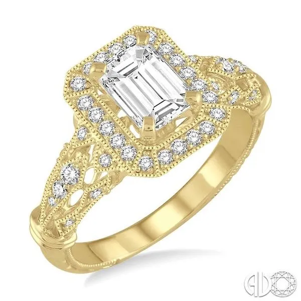 1/3 Ctw Round Cut Diamond Semi-Mount Engagement Ring in 14K Yellow Gold Becker's Jewelers Burlington, IA