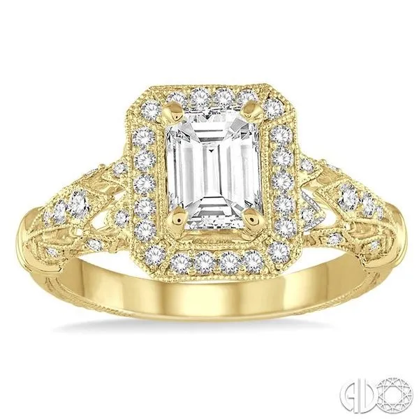 1/3 Ctw Round Cut Diamond Semi-Mount Engagement Ring in 14K Yellow Gold Image 2 Becker's Jewelers Burlington, IA
