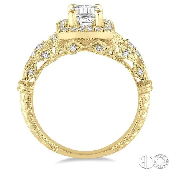 1/3 Ctw Round Cut Diamond Semi-Mount Engagement Ring in 14K Yellow Gold Image 3 Becker's Jewelers Burlington, IA