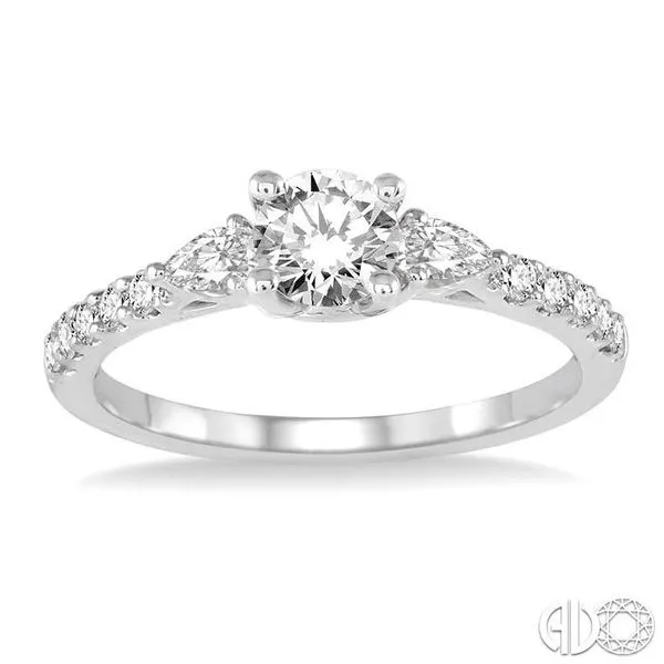 3/8 Ctw Diamond Semi-Mount Engagement Ring in 14K White Gold Image 2 Becker's Jewelers Burlington, IA