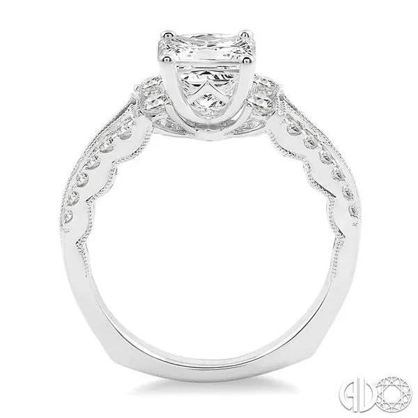 1/2 Ctw Diamond Semi-Mount Engagement Ring in 14K White Gold Image 3 Becker's Jewelers Burlington, IA