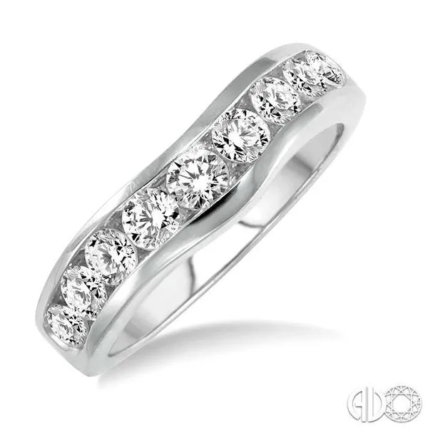 1 Ctw Round Diamond Matching Wedding Band in 14K White Gold Becker's Jewelers Burlington, IA