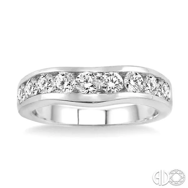 1 Ctw Round Diamond Matching Wedding Band in 14K White Gold Image 2 Becker's Jewelers Burlington, IA