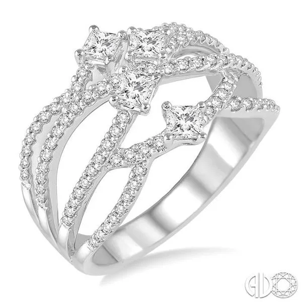 1 Ctw Round Cut Diamond Fashion Ring in 14K White Gold Becker's Jewelers Burlington, IA