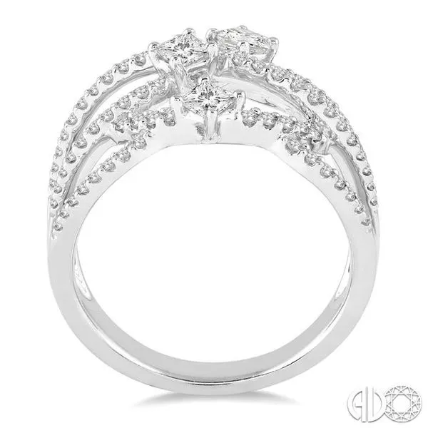 1 Ctw Round Cut Diamond Fashion Ring in 14K White Gold Image 3 Becker's Jewelers Burlington, IA