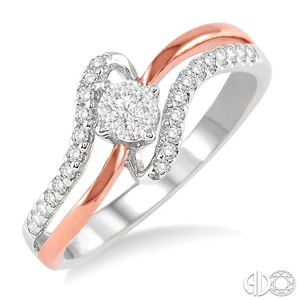 1/4 Ctw Lovebright Round Cut Diamond Ring in 10K White and Rose Gold Becker's Jewelers Burlington, IA