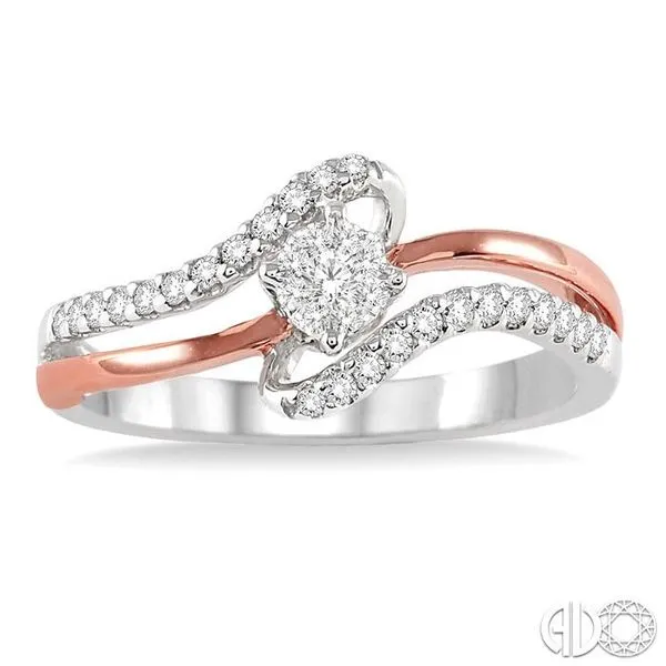 1/4 Ctw Lovebright Round Cut Diamond Ring in 10K White and Rose Gold Image 2 Becker's Jewelers Burlington, IA