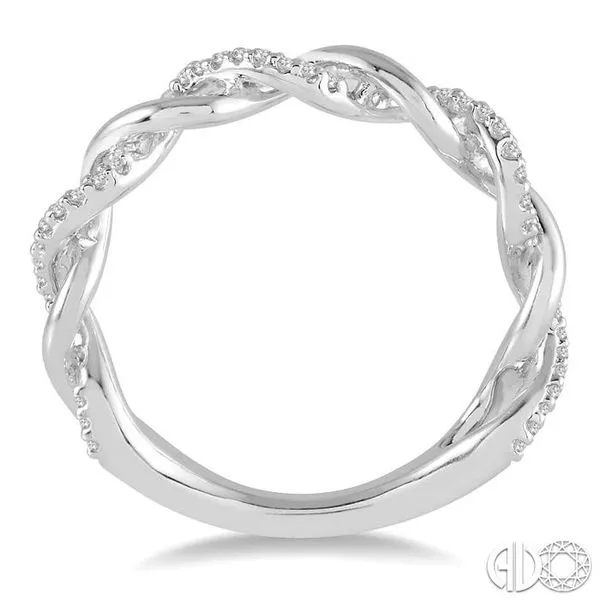 1/6 Ctw Round Cut Diamond Twisted Ring in 10K White Gold Image 3 Becker's Jewelers Burlington, IA